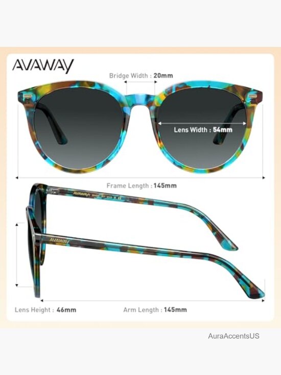 Oversized Round Acetate Polarized Sunglasses UV400 Driving Beach Shades main image 6